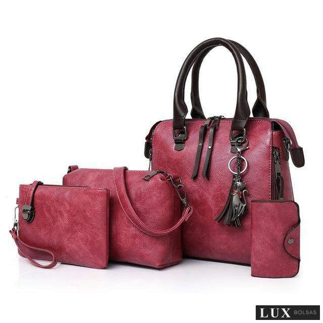 Kit de Bolsas Feminina Vittoria (+carteira grátis)-Bolsa de Mão,Bolsa Pequena,Bolsa Tote,Carteira,Kit de Bolsas