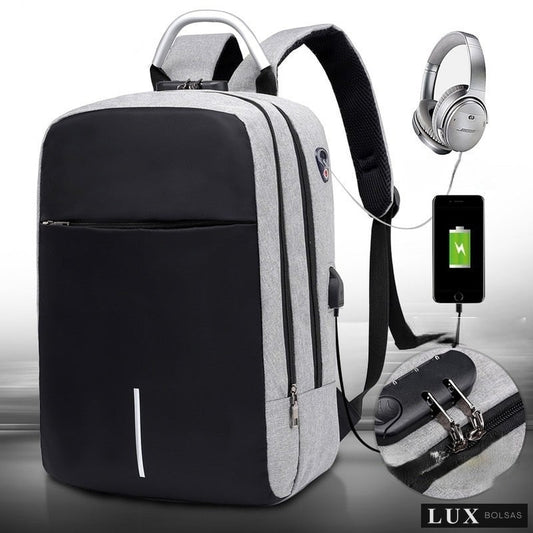 Mochila Masculina Thess Multifuncional anti-roubo 15,6 pol. USB