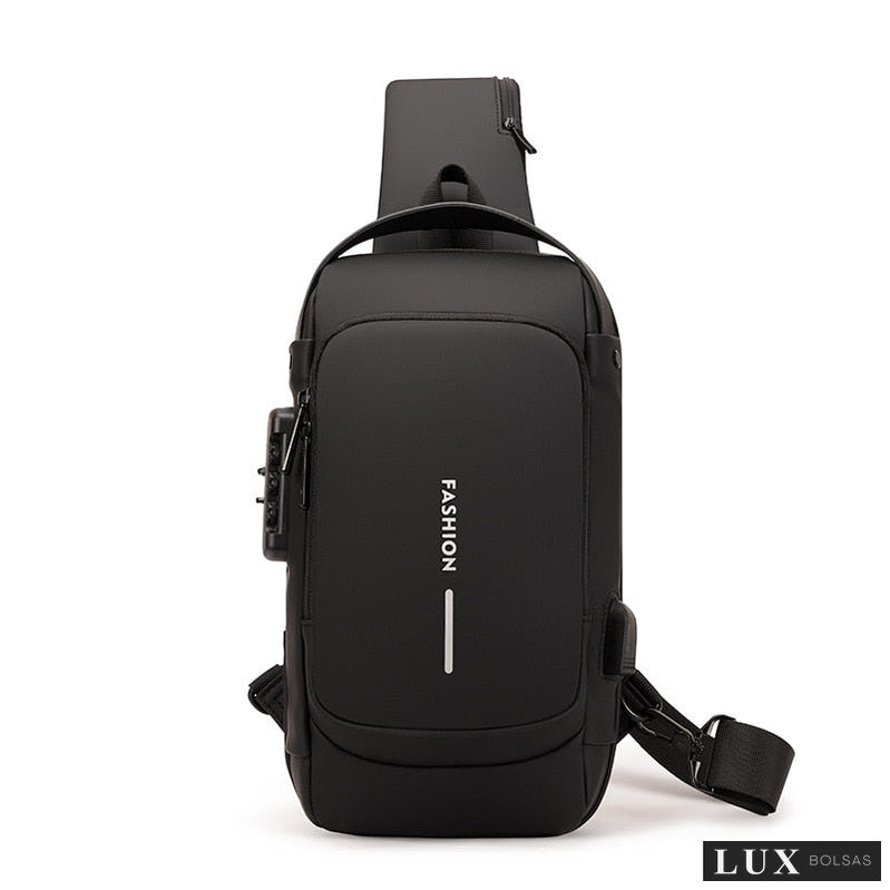 Bolsa Crossbody Masculina Bag USB Shoulder